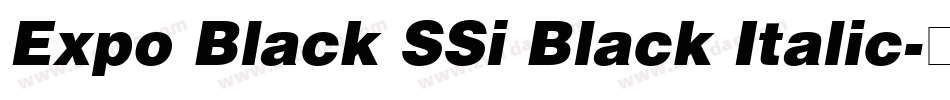 Expo Black SSi Black Italic字体转换